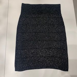 Rock & Republic Black and Silver Skirt Size Small